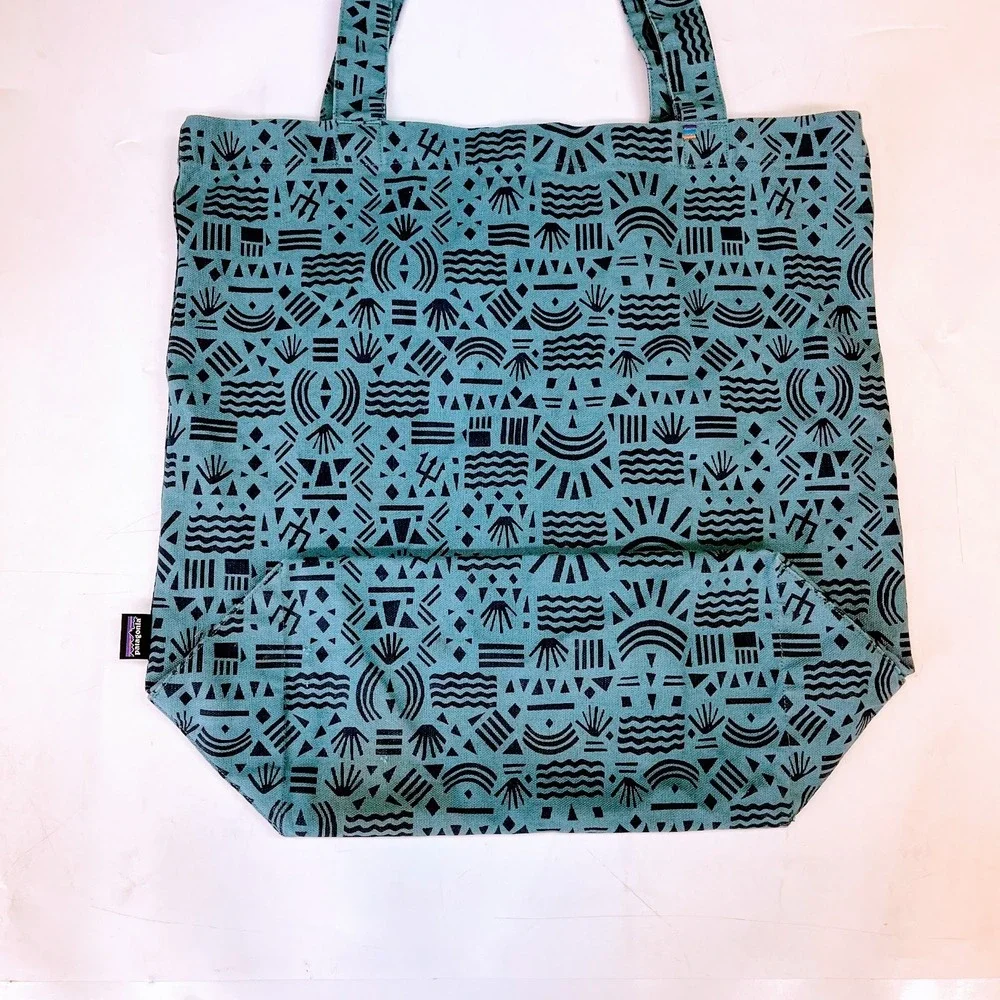 Patagonia‎ Protected Peaks 59280 Tribal Organic Cotton Canvas Market Tote Bag